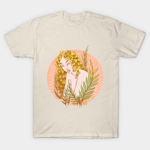 Ginkgo girl T-Shirt by SeriSeli